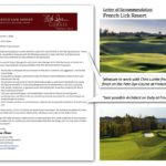 French Lick Letter of Reference